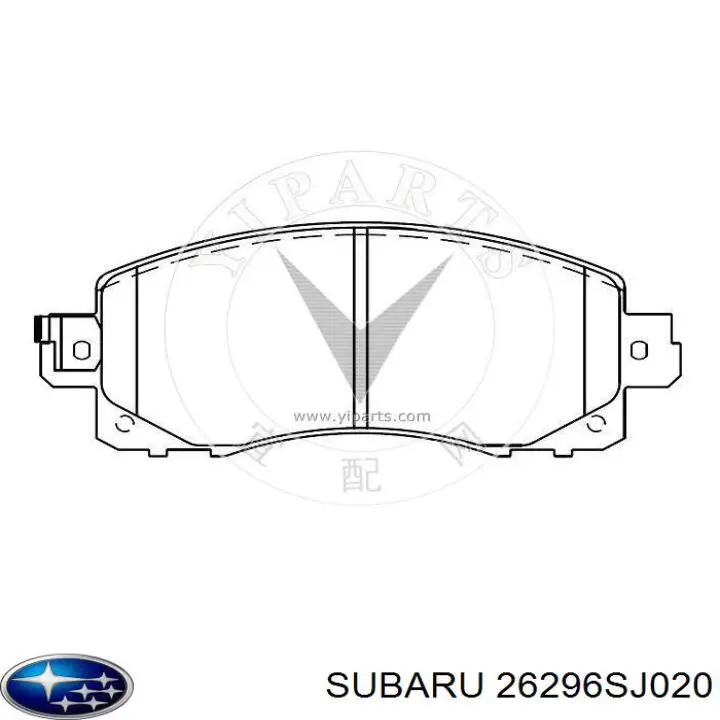 26296SJ020 Subaru klocki hamulcowe przednie tarczowe