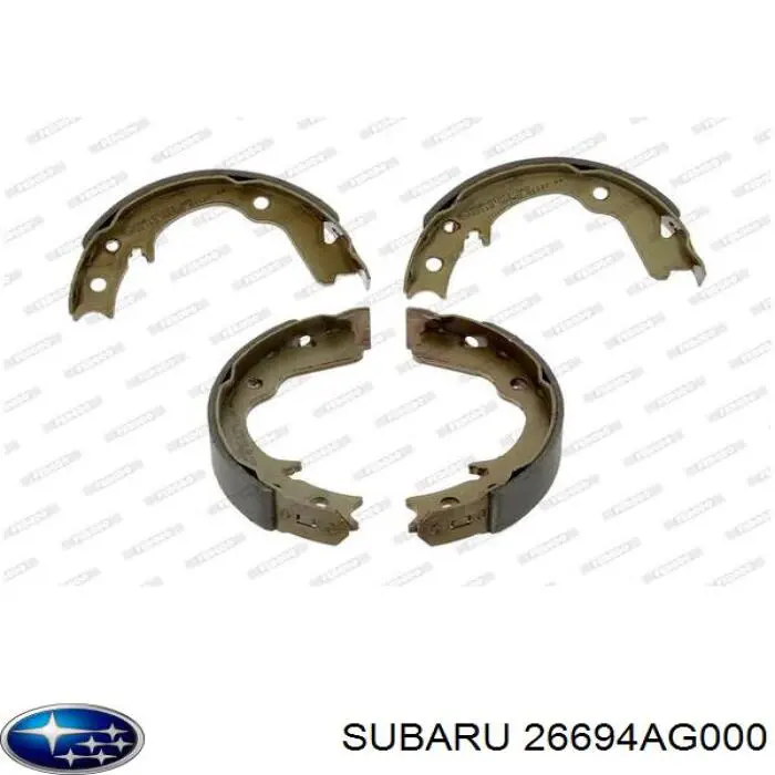 Do koszyka 26694AG000 Subaru Klocki hamulca ręcznego