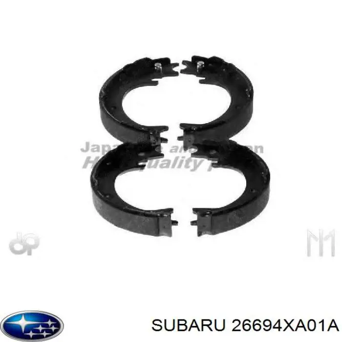 Klocki hamulca ręcznego Subaru 26694XA01A cena, od 41,49 USD