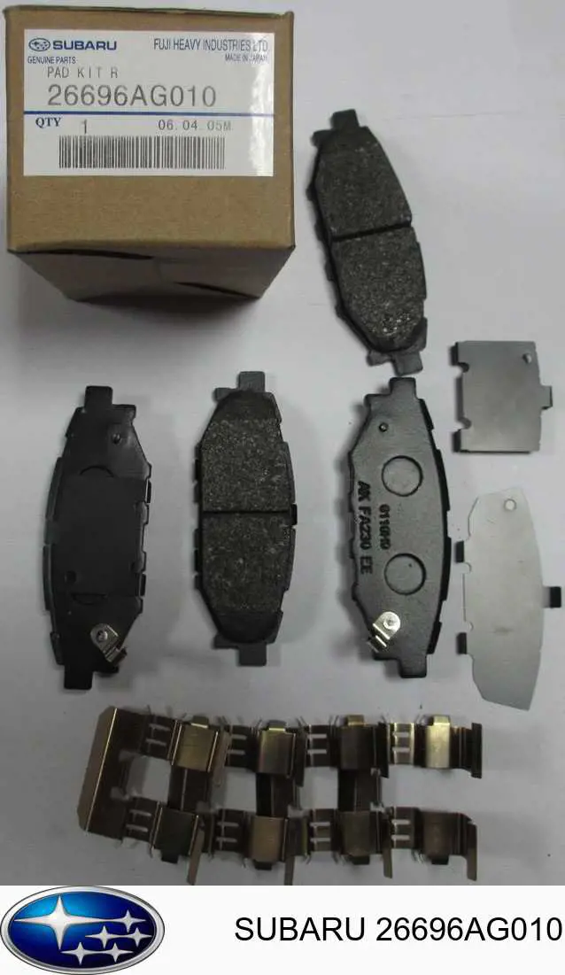Okładziny (klocki) do hamulców tarczowych tylne Subaru 26696AG010 cena, od 20,71 USD