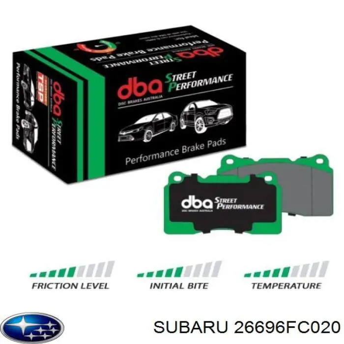 Okładziny (klocki) do hamulców tarczowych tylne Subaru 26696FC020 cena, od 19,00 USD