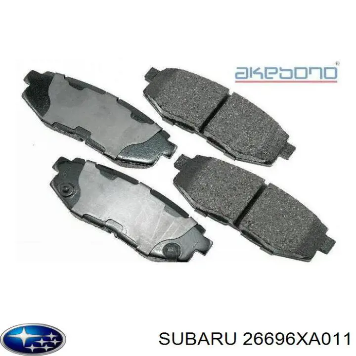 Okładziny (klocki) do hamulców tarczowych tylne Subaru 26696XA011 cena, od 23,73 USD