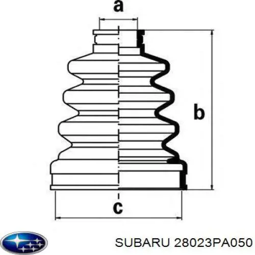 28023PA050 Subaru Osłona przegubu homokinetycznego półosi przedniej wewnętrzna