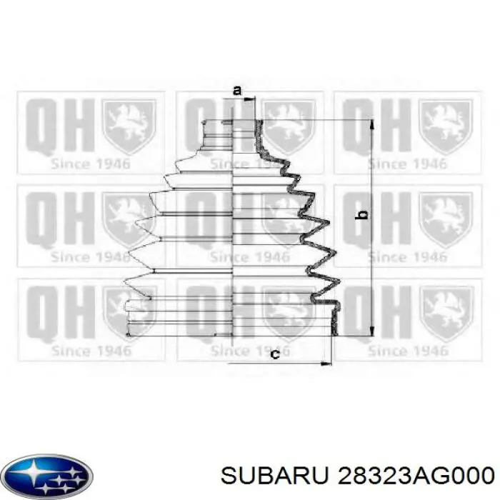 Do koszyka 28323AG000 Subaru Osłona przegubu homokinetycznego półosi przedniej zewnętrzna