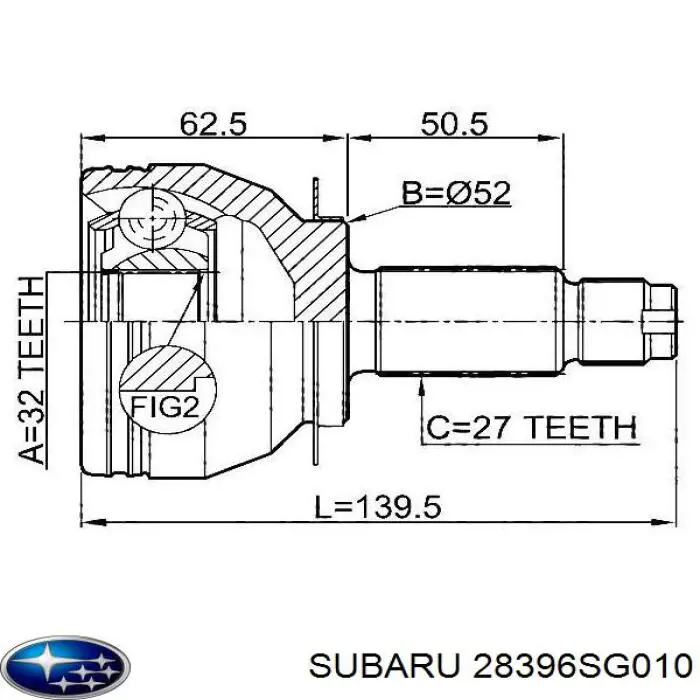  Subaru 28396SG010 cena, od 36,93 USD