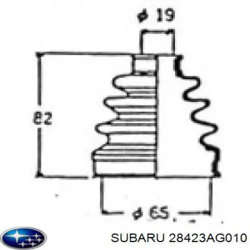 28423AG010 Subaru osłona przegubu homokinetycznego półosi tylnej wewnętrzna