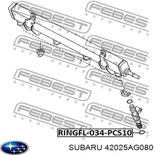 42025AG080 Subaru Pierścień uszczelniający wtryskiwacza