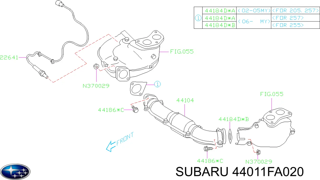 Uszczelka rury odbiornika tłumika Subaru 44011FA020 cena, od 5,66 USD