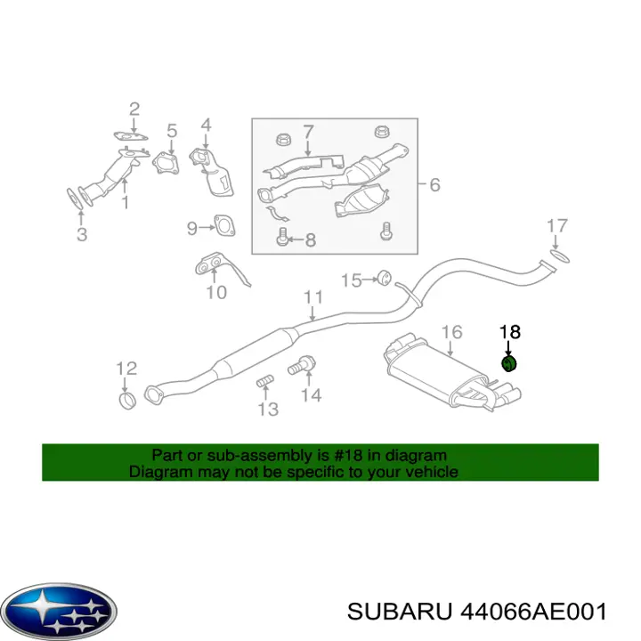 Poduszka mocowania tłumika Subaru 44066AE001 cena, od 3,84 USD