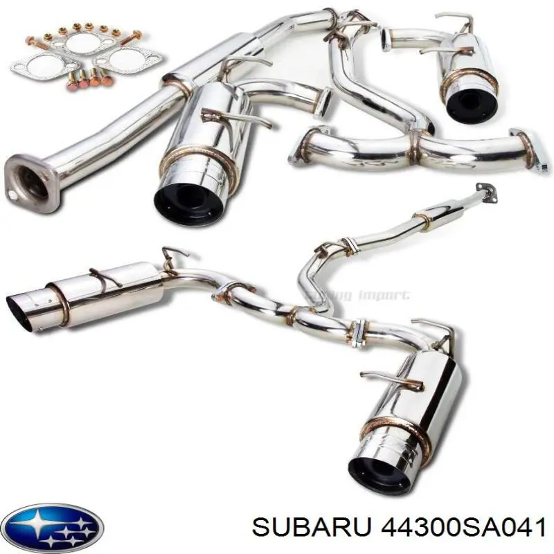 Do koszyka 44300SA041 Subaru Tłumik, tylna część
