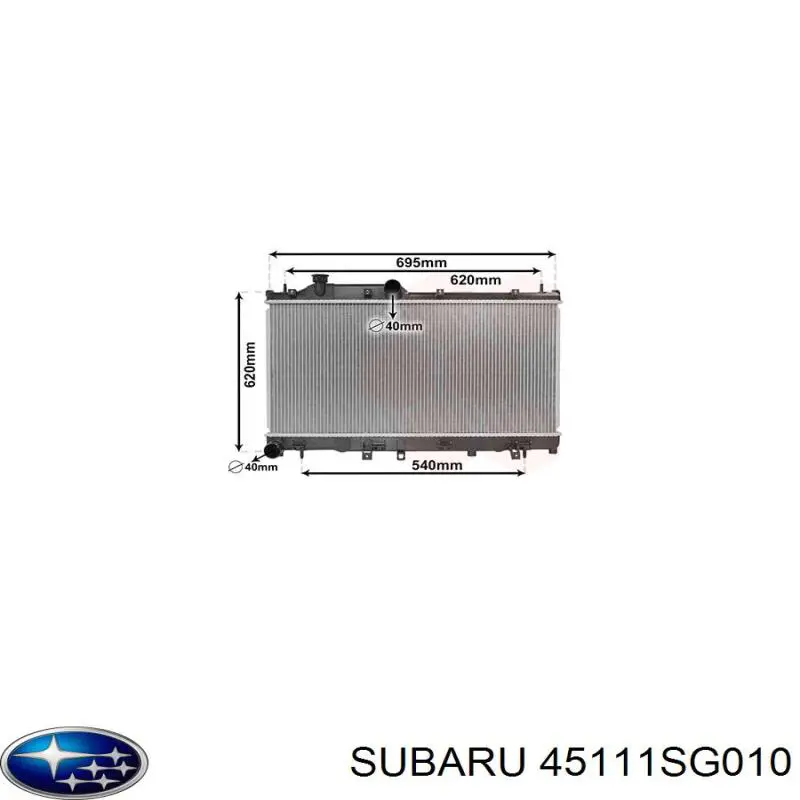 45111SG010 Subaru Chłodnica silnika