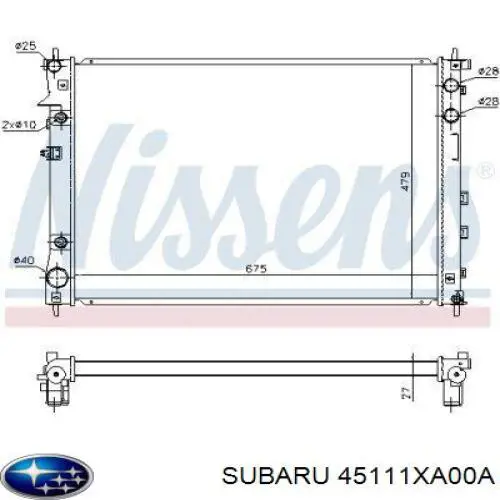 Chłodnica silnika Subaru 45111XA00A cena, od 208,68 USD