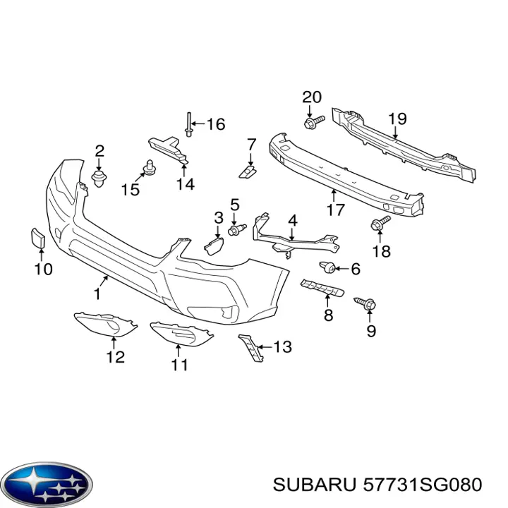 Zaślepka (kratka) lamp przeciwmgielnych zderzaka przedniego prawa Subaru 57731SG080 cena, od 22,98 USD