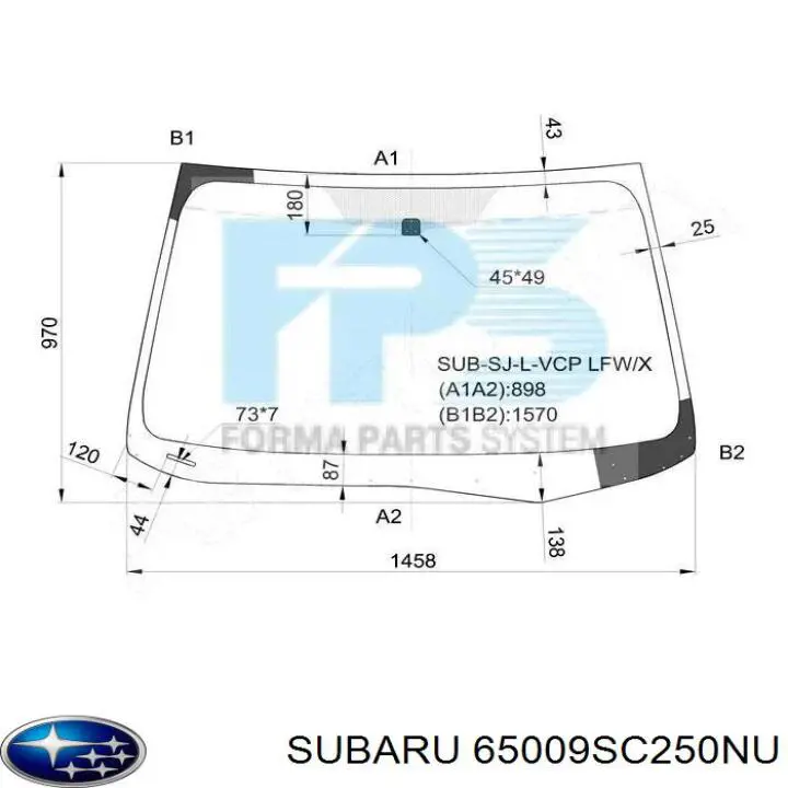 65009SC250NU Subaru Szyba przednia