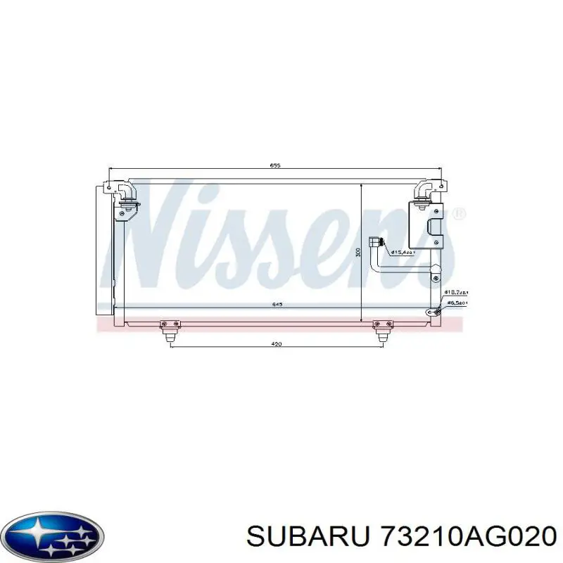 73210AG020 Subaru Chłodnica klimatyzacji
