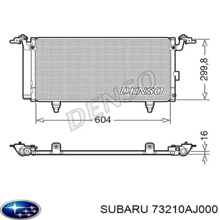 Chłodnica klimatyzacji Subaru 73210AJ000 cena, od 103,86 USD