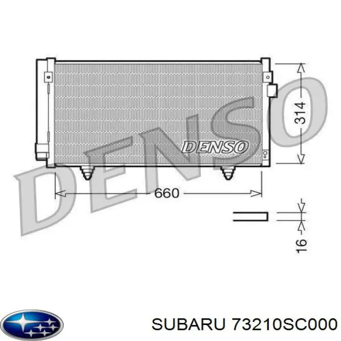 Chłodnica klimatyzacji Subaru 73210SC000 cena, od 96,08 USD