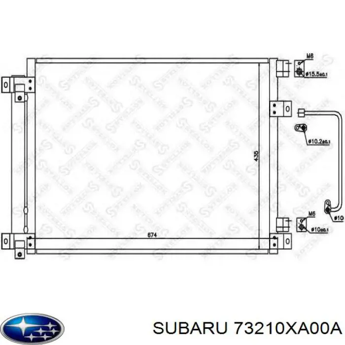 Chłodnica klimatyzacji Subaru 73210XA00A cena, od 133,28 USD