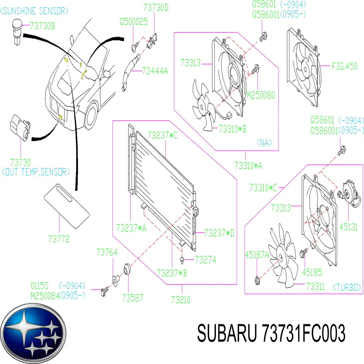 Czujnik temperatury zewnętrznej Subaru 73731FC002 cena, od 18,52 USD