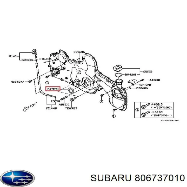 Uszczelniacz wału korbowego przedni Subaru 806737010 cena, od 16,80 USD