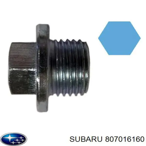 Korek miski olejowej silnika Subaru 807016160 cena, od 6,09 USD