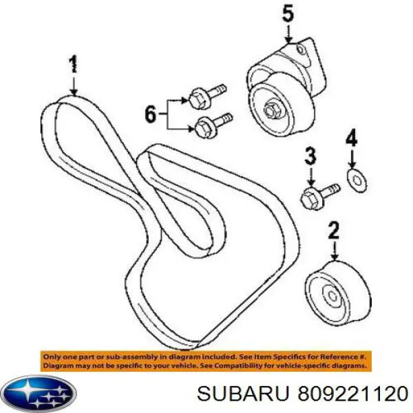 Pas napędowy mechanizmów 809221120 Subaru