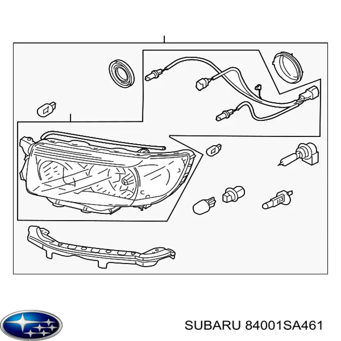 84001SA461 Subaru Reflektor prawy