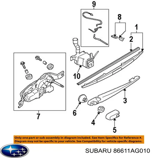 Pompka spryskiwacza szyby przedniej Subaru Outback III kombi (B13, BP) (2003 - 2009) cena, od 17,41 USD