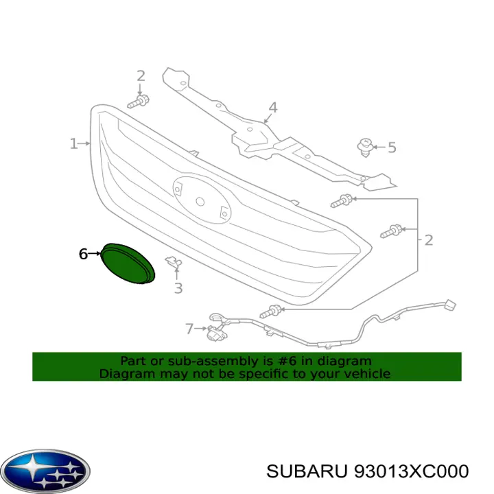 93013XC000 Subaru Emblemat na atrapę chłodnicy