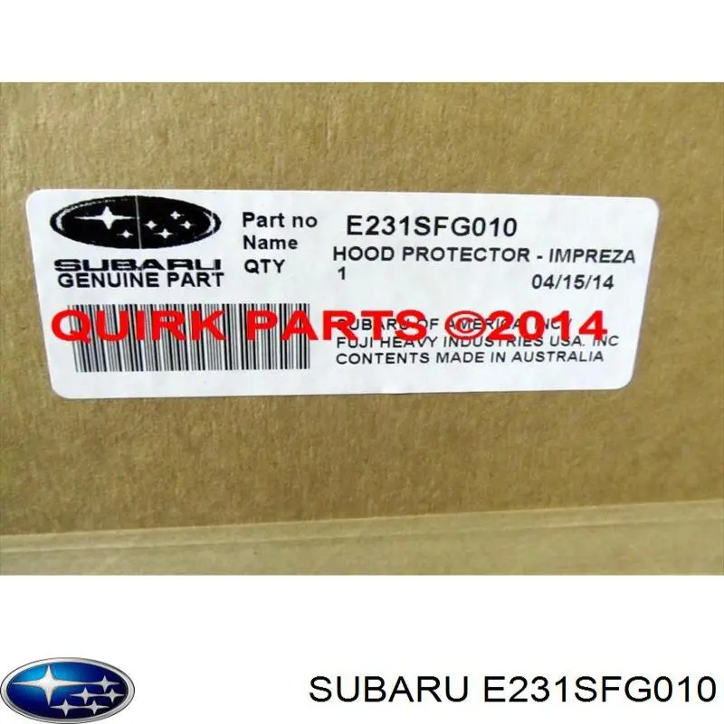 Deflektor na maskę Subaru Impreza III hatchback (GH) (2007 - 2011) cena, od 33,07 USD