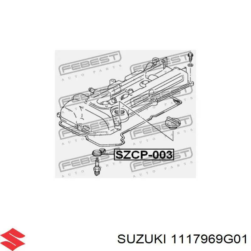Pierścień uszczelniający gniazda świecy Suzuki 1117969G01 cena, od 4,19 USD
