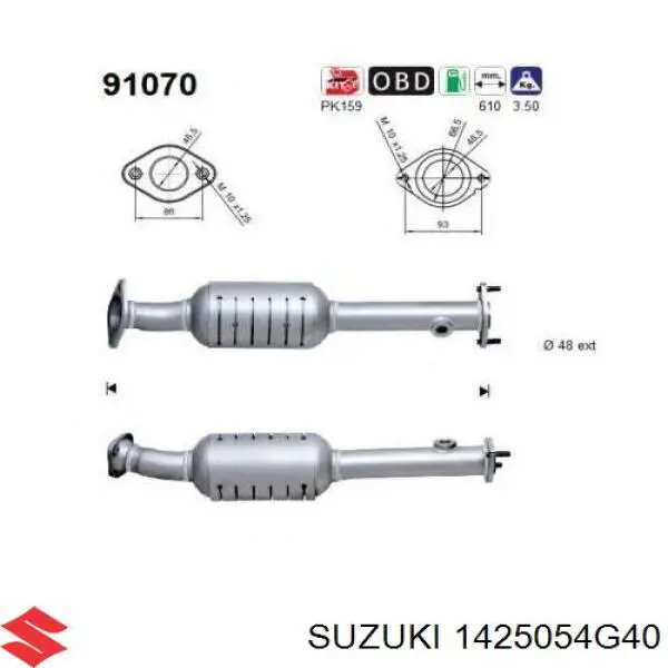 Konwerter-katalizator do Suzuki Liana  ER
