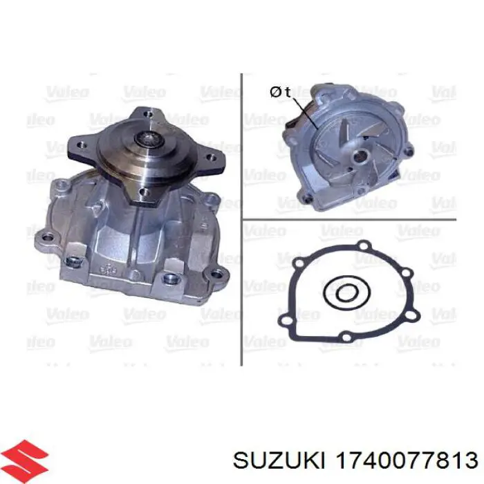 Do koszyka 1740077813 Suzuki Pompa chłodząca wodna