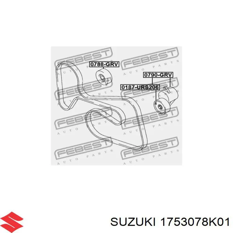 Rolka prowadząca kierunkowa paska rozrządu Suzuki 1753078K01 cena, od 26,13 USD