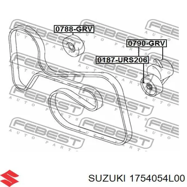 Napinacz paska napędowego Suzuki 1754054L00 cena, od 46,11 USD