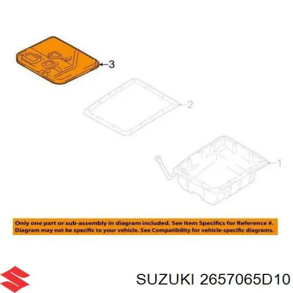 Do koszyka 2657065D10 Suzuki Filtr automatycznej skrzyni biegów