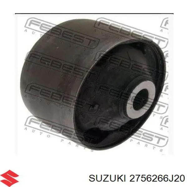 Do koszyka 2756266J20 Suzuki Silentblock trawersu do mocowania tylnego reduktora przedni