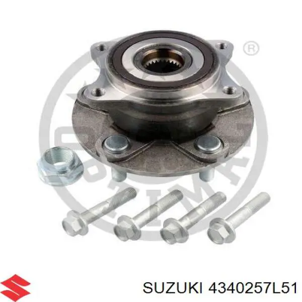 Do koszyka 4340257L51 Suzuki Piasta przednia
