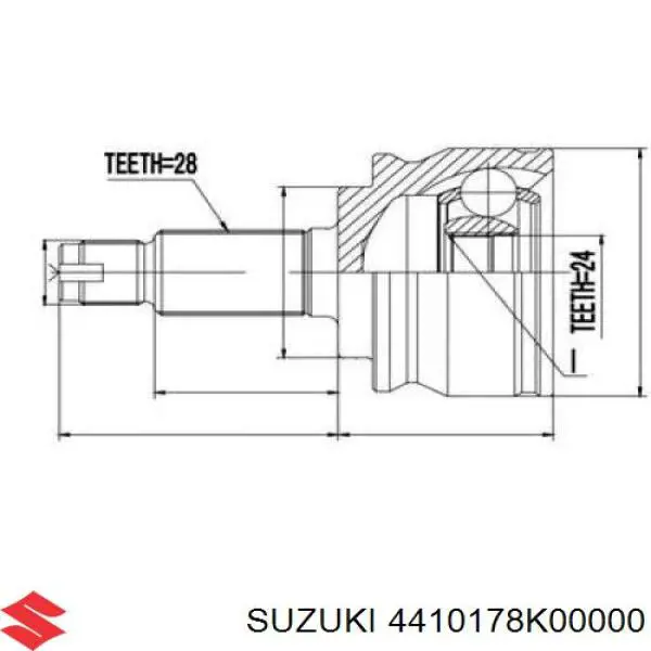4410178K00000 Suzuki Półoś napędowa przednia prawa