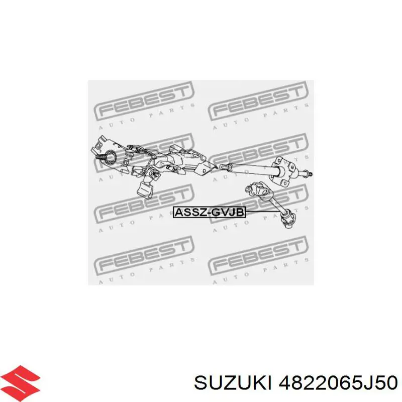 Do koszyka 4822065J50 Suzuki Wał kolumny kierowniczej dolny