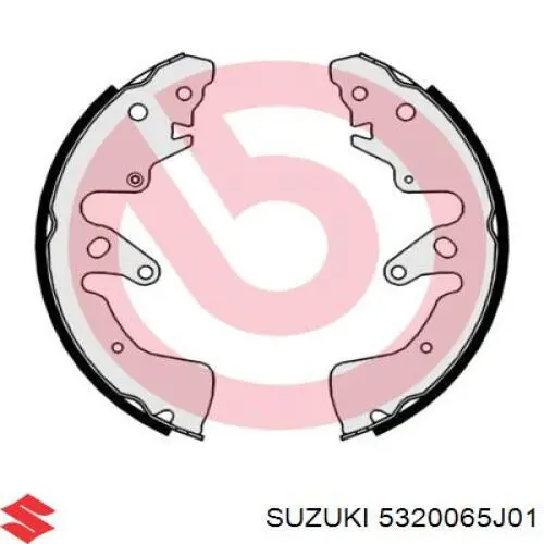 Do koszyka 5320065J01 Suzuki Klocki hamulcowe tylne bębnowe