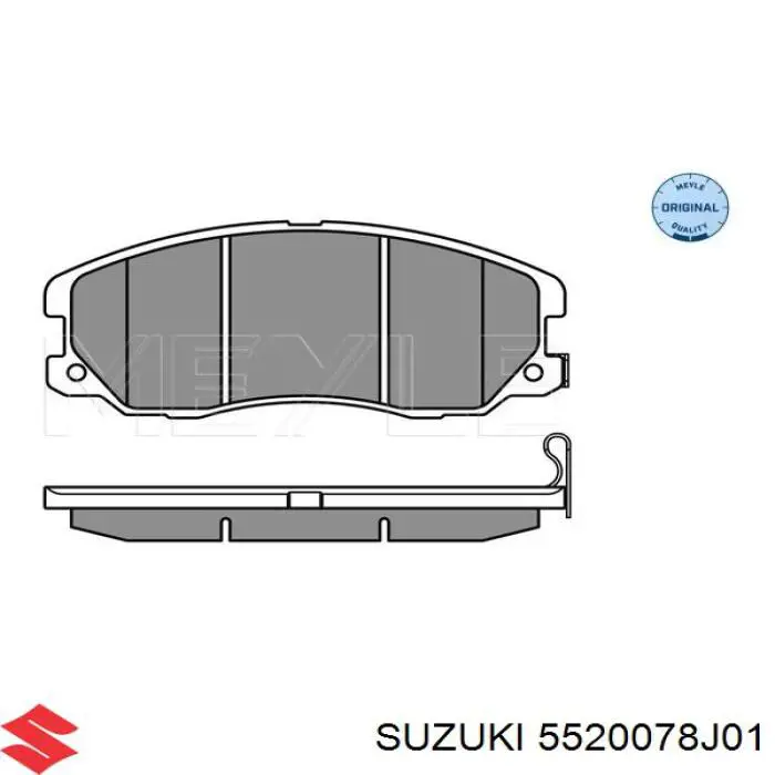 5520078J01 Suzuki Klocki hamulcowe przednie tarczowe