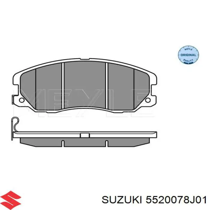 Do koszyka 5520078J01 Suzuki Klocki hamulcowe przednie tarczowe