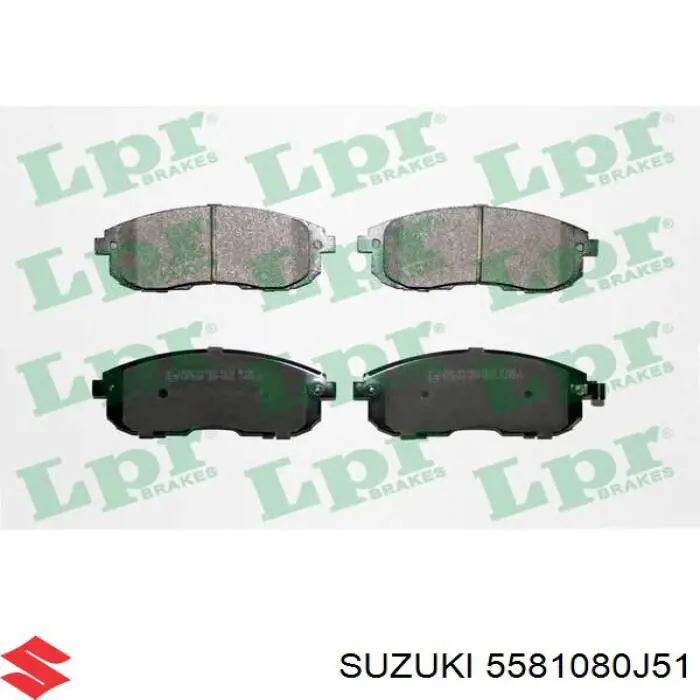 Klocki hamulcowe przednie tarczowe Suzuki 5581080J51 cena, od 27,53 USD