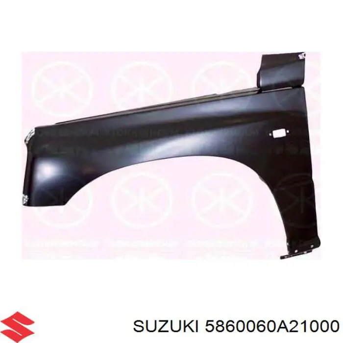 Do koszyka 5860060A21 Suzuki Błotnik przedni prawy