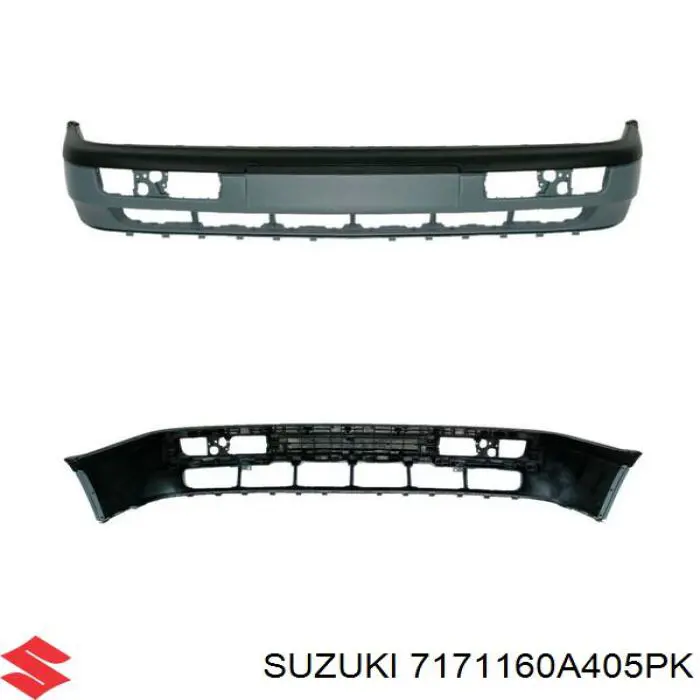 Do koszyka 7171160A405PK Suzuki Zderzak przedni