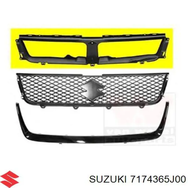 7174365J00 Suzuki Atrapa chłodnicy