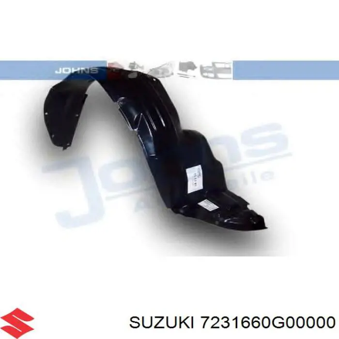 Do koszyka Nadkole błotnika przedniego lewe Suzuki Baleno  EG