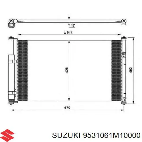 9531061M10000 Suzuki Chłodnica klimatyzacji
