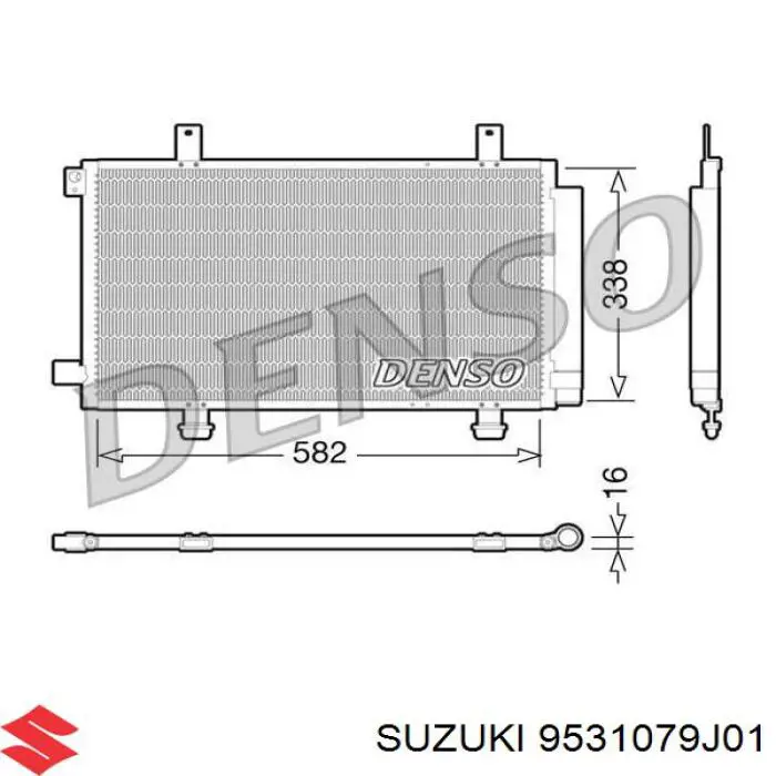 Do koszyka 9531079J01 Suzuki Chłodnica klimatyzacji